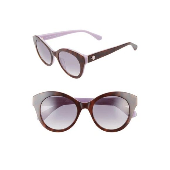 ?KATE SPADE? Karleigh 51mm Cat Eye Sunglasses ~ Havana/Plum NWT